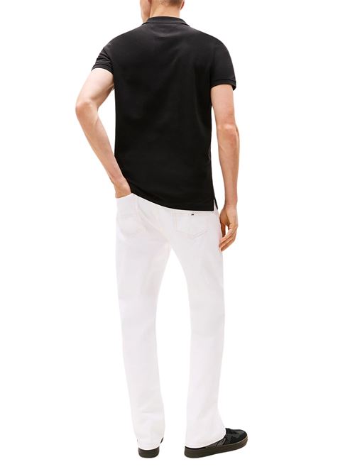 Polo nera in cotone Tommy Jeans | DM0DM20676BDS